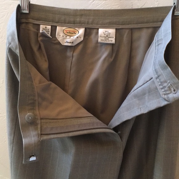 Talbots stretch light woo/ silk dress pants. - Picture 5 of 6